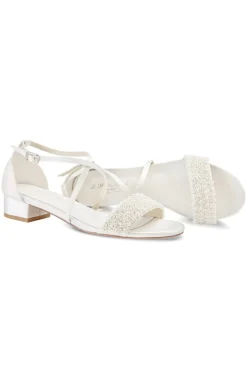 Brautsandale mit Perlen – Layla Ivory Satin | G.Westerleigh<G. Westerleigh Best