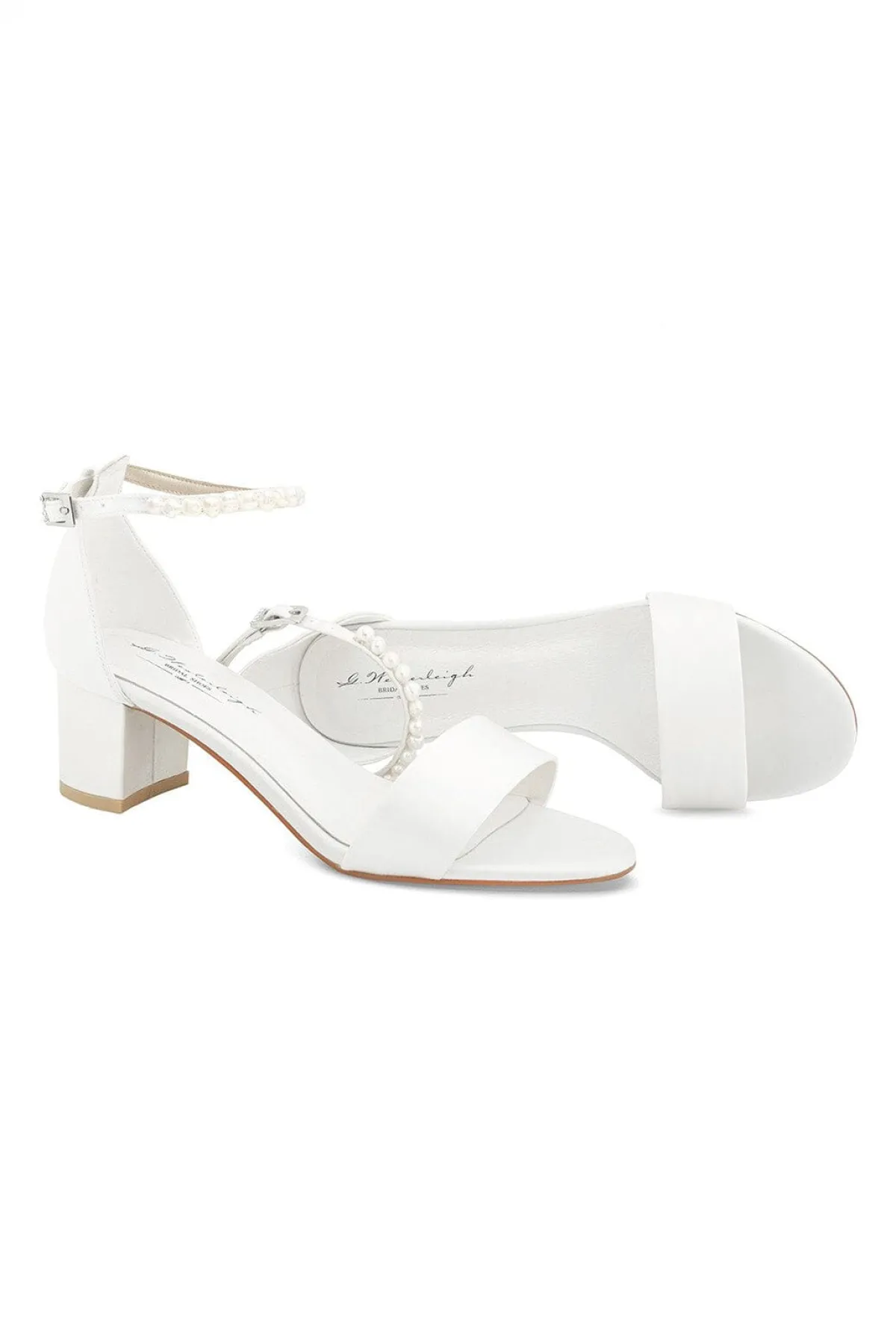 Brautsandalen mit Perlen – Beatrice Ivory Satin | G.Westerleigh<G. Westerleigh Sale