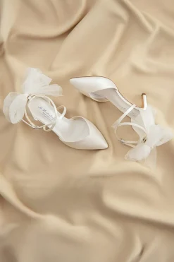 Brautschuh mit abnehmbarer Schleife – Florence | G.Westerleigh<G. Westerleigh Clearance