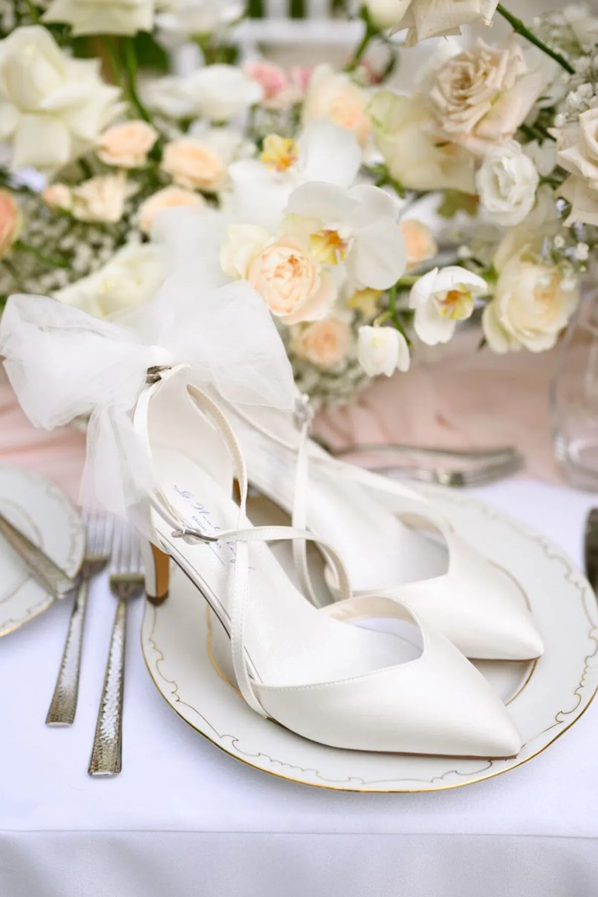 Brautschuh mit abnehmbarer Schleife – Florence | G.Westerleigh<G. Westerleigh Clearance