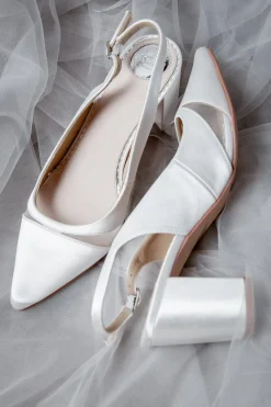 Braut Slingbacks aus Satin – Brooke | The<Perfect Bridal Company Outlet