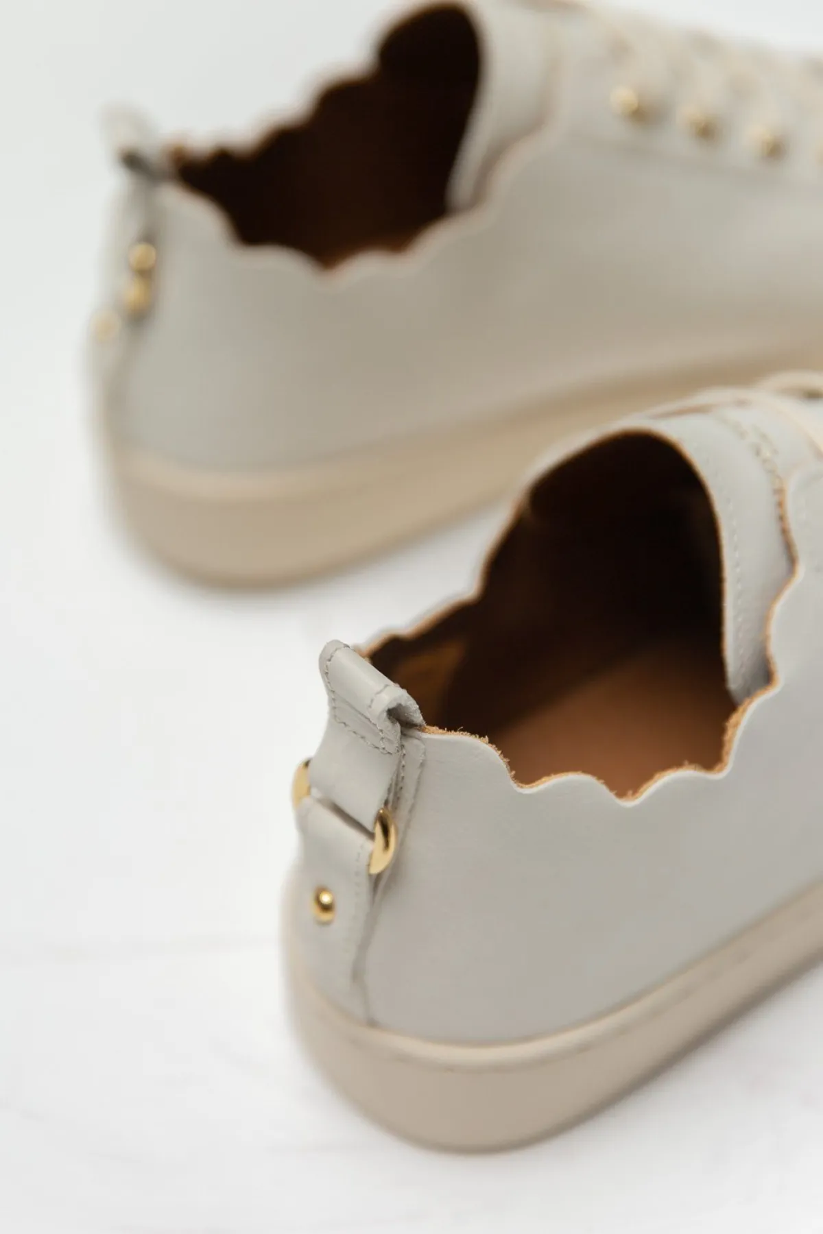 Braut Sneaker aus nachhaltigem Leder - Julie Beige<Maison Toufet Sale