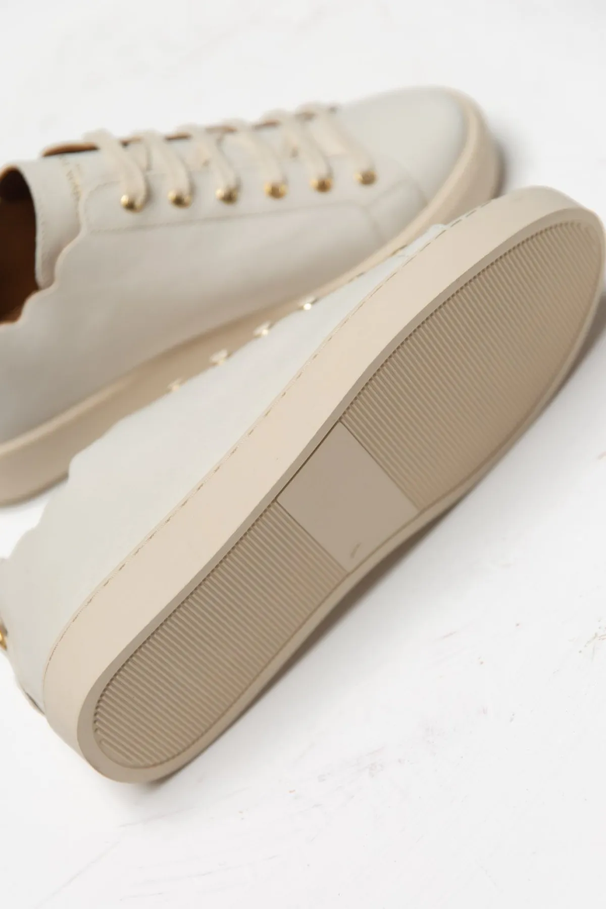Braut Sneaker aus nachhaltigem Leder - Julie Beige<Maison Toufet Sale