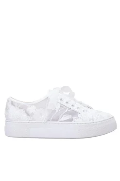 Braut Sneaker mit Blütenmuster – Codie Ivory | The<Perfect Bridal Company Sale