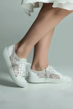 Braut Sneakers mit Blumenspitze – Nadine | G.Westerleigh<G. Westerleigh