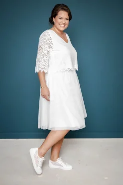 Braut Sneakers mit Spitze und Satinschnürsenkeln - Nelli Pearl Lace<Elsa Coloured Shoes Outlet