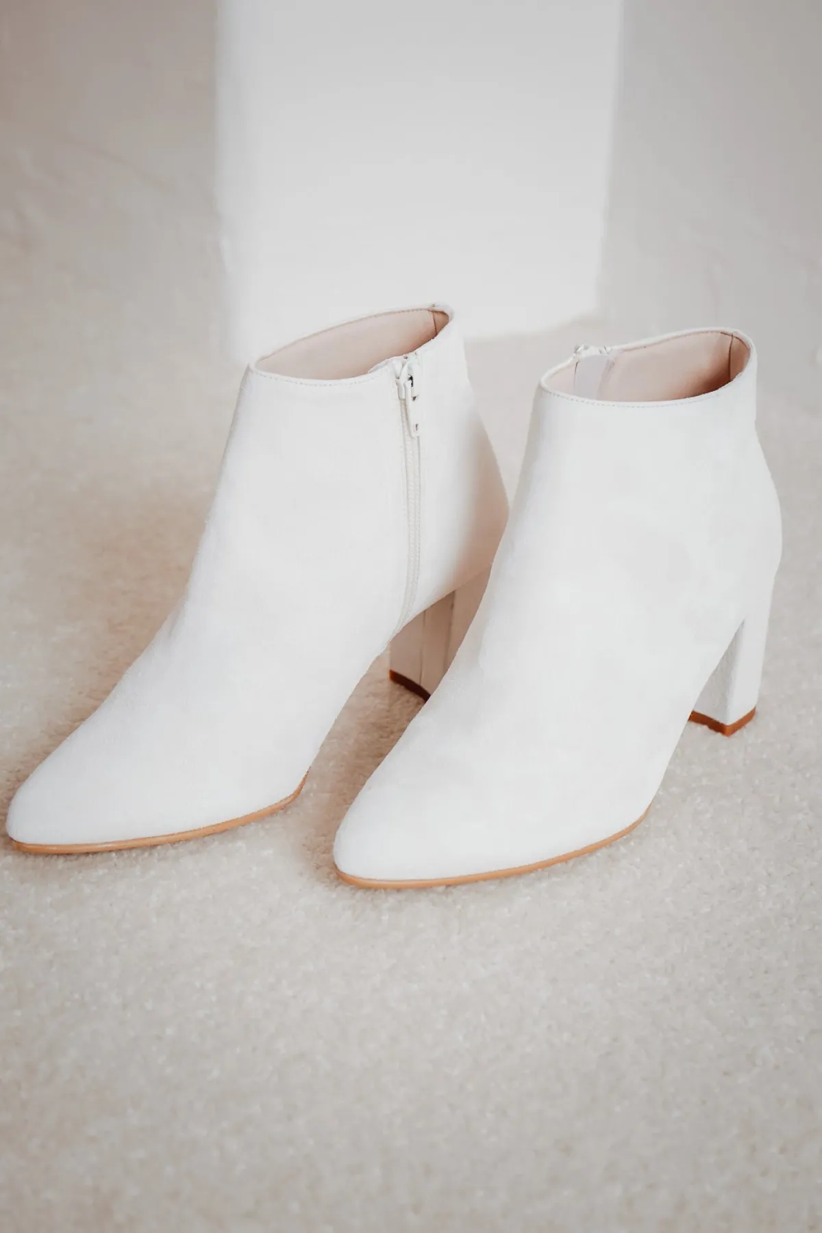Braut Stiefelette aus Leder – Anissa Off-White<Elsa Coloured Shoes Outlet