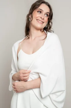 Braut Strickjacke aus Kaschmir mit weiten Ärmeln<Poirier