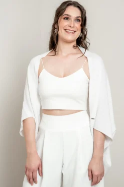 Braut Strickjacke aus Kaschmir mit weiten Ärmeln<Poirier