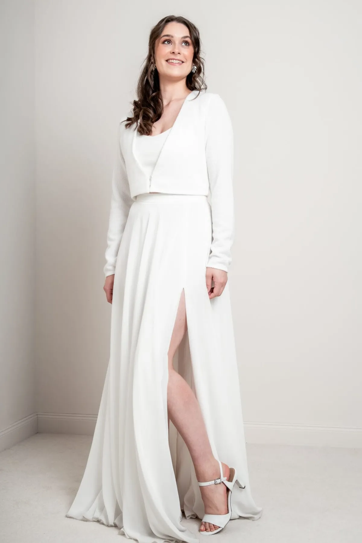 Braut Strickjacke mit tiefem Ausschnitt<Bianco Evento Best