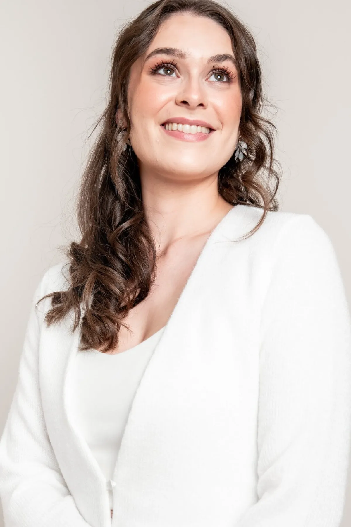 Braut Strickjacke mit tiefem Ausschnitt<Bianco Evento Best