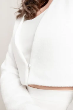 Braut Strickjacke mit tiefem Ausschnitt<Bianco Evento Best