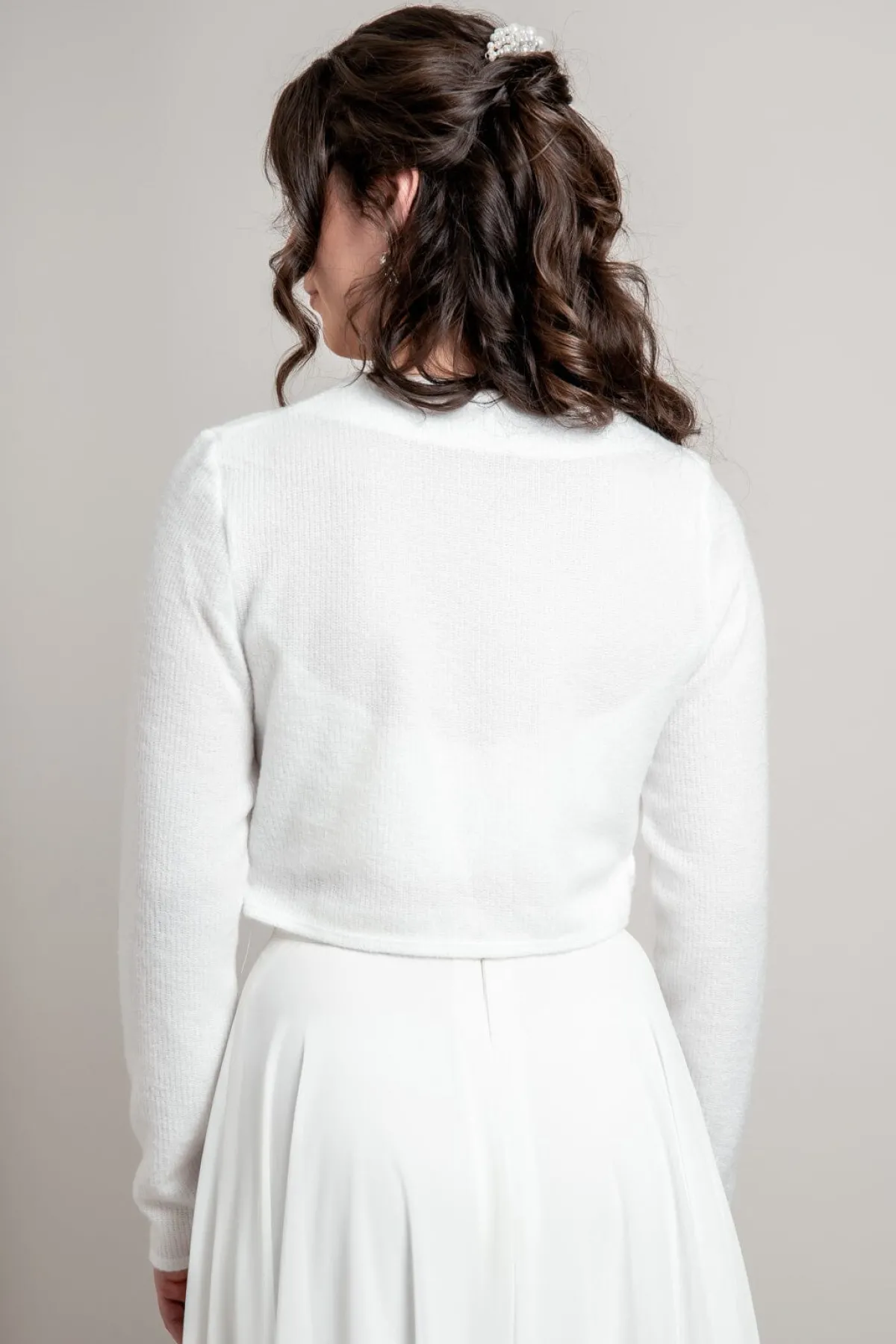 Braut Strickjacke mit tiefem Ausschnitt<Bianco Evento Best