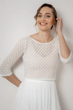 Braut Strick-Top mit Vintagemuster – Haldis<noni Best
