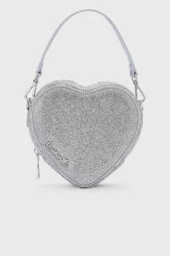 Braut Tasche in Herzform – Midi Heart Bag Crystal Silver |<Weat