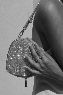 Braut Tasche in Herzform – Midi Heart Bag Crystal Silver |<Weat