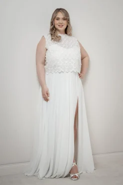 Braut Top aus Paillettenspitze – Eske Curvy<noni Clearance