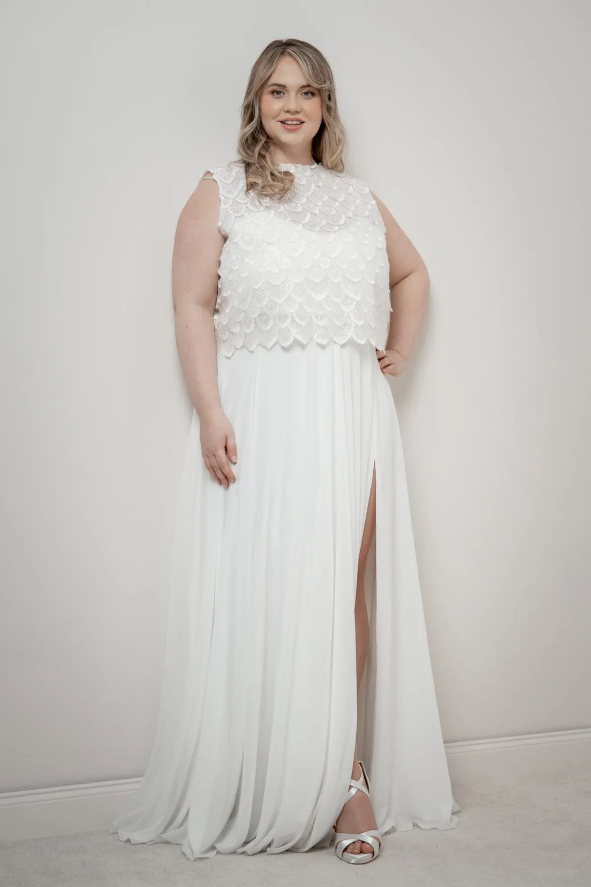 Braut Top aus Paillettenspitze – Eske Curvy<noni Clearance
