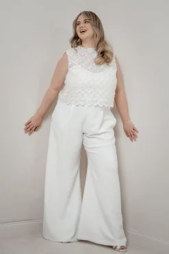 Braut Top aus Paillettenspitze – Eske Curvy<noni Clearance