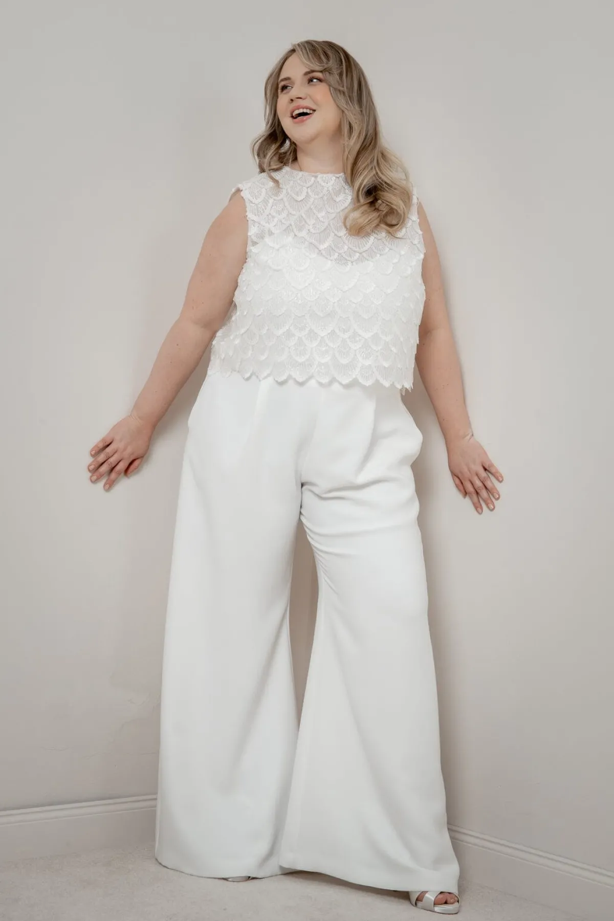Braut Top aus Paillettenspitze – Eske Curvy<noni Clearance