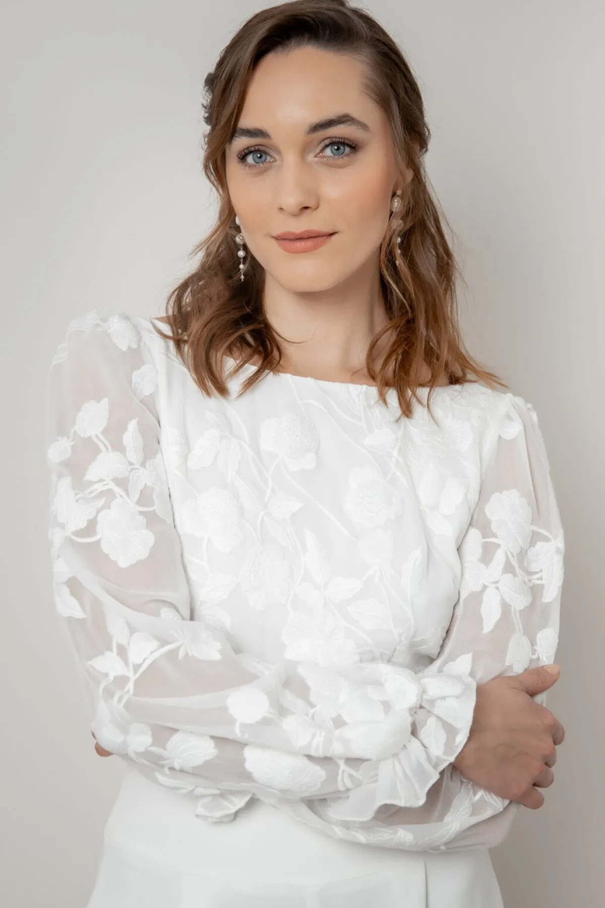 Braut Top mit Blumenmuster – Laina<noni Sale