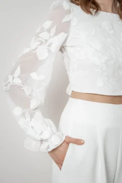 Braut Top mit Blumenmuster – Laina<noni Sale