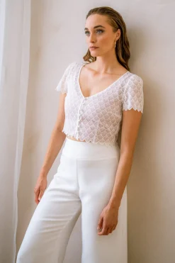 Braut Top mit Knöpfen – Fanie<noni Discount