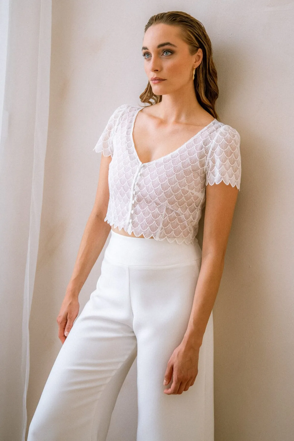 Braut Top mit Knöpfen – Fanie<noni Discount