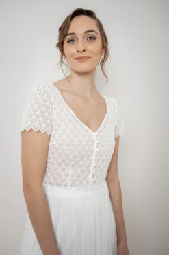 Braut Top mit Knöpfen – Fanie<noni Discount