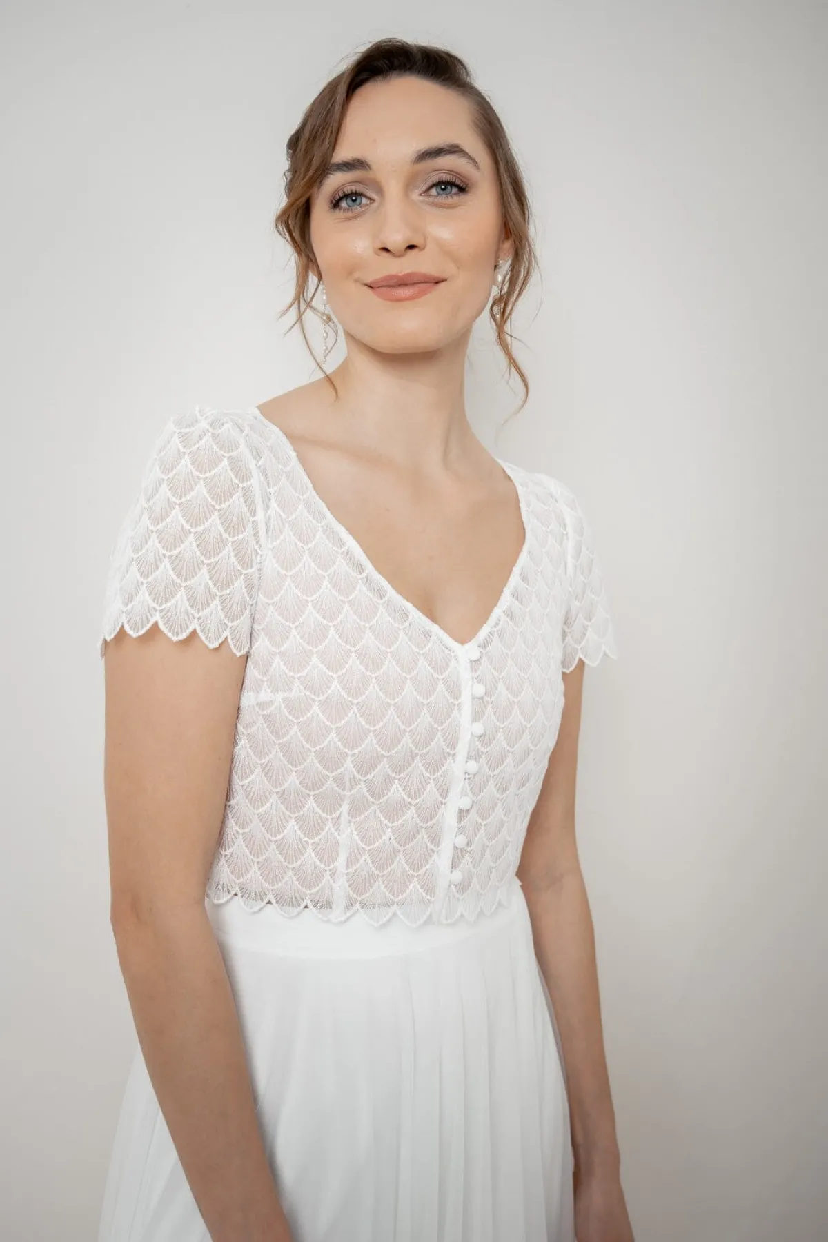 Braut Top mit Knöpfen – Fanie<noni Discount