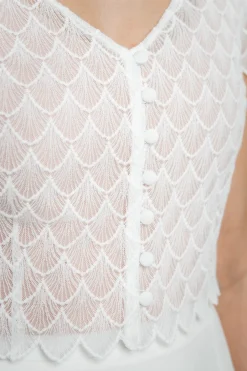 Braut Top mit Knöpfen – Fanie<noni Discount