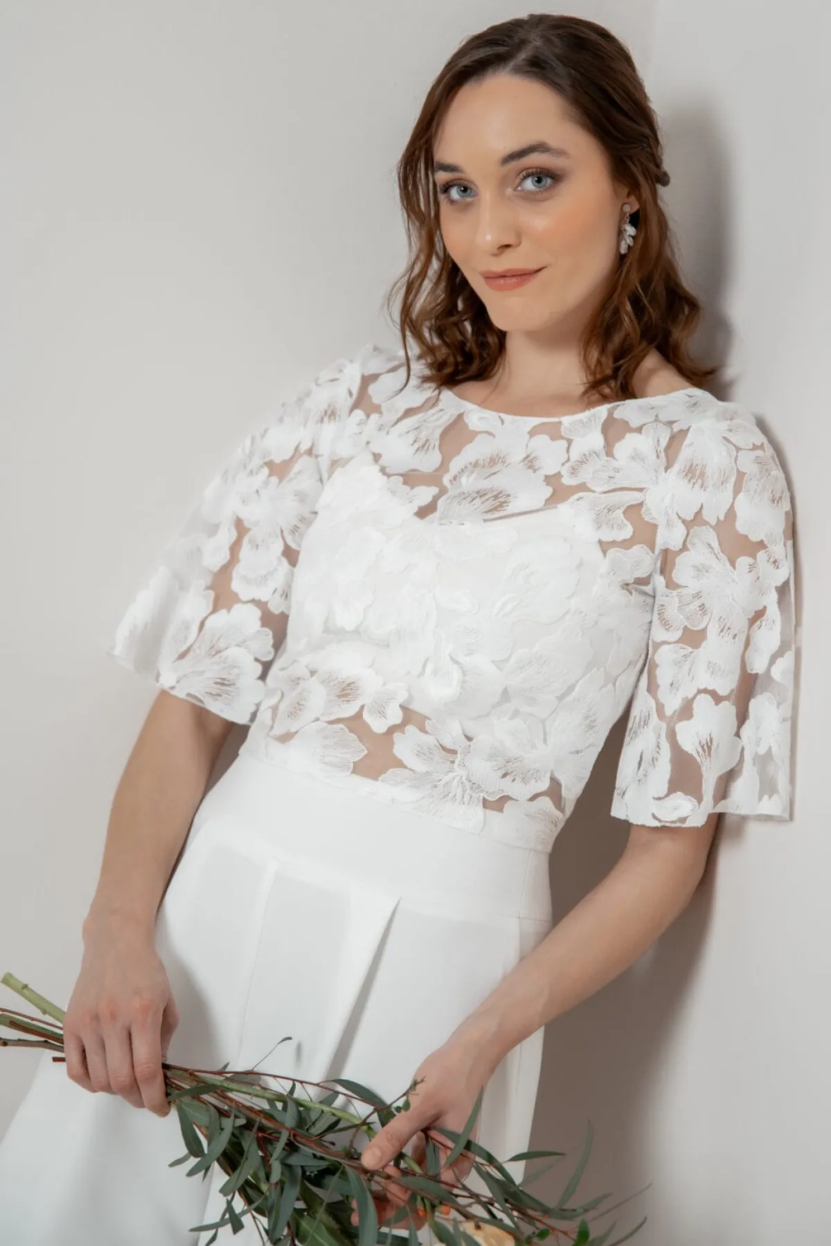 Braut Top mit kurzen Glockenärmeln – Philina<noni Sale