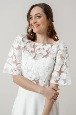 Braut Top mit kurzen Glockenärmeln – Philina<noni Sale