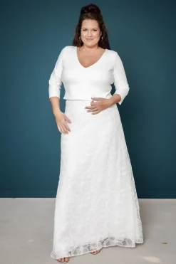 Braut Top mit V-Ausschnitt und Dreiviertelärmeln – Sheyla Curvy<noni Outlet