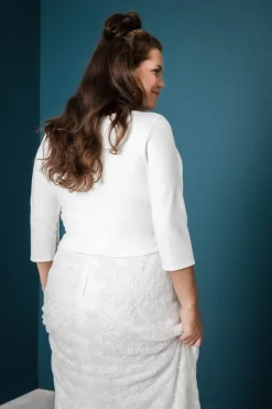 Braut Top mit V-Ausschnitt und Dreiviertelärmeln – Sheyla Curvy<noni Outlet