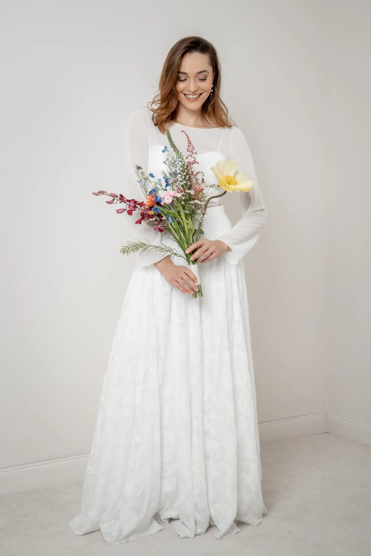 Chiffon-Braut Rock mit Muster – Gillianne<noni Outlet