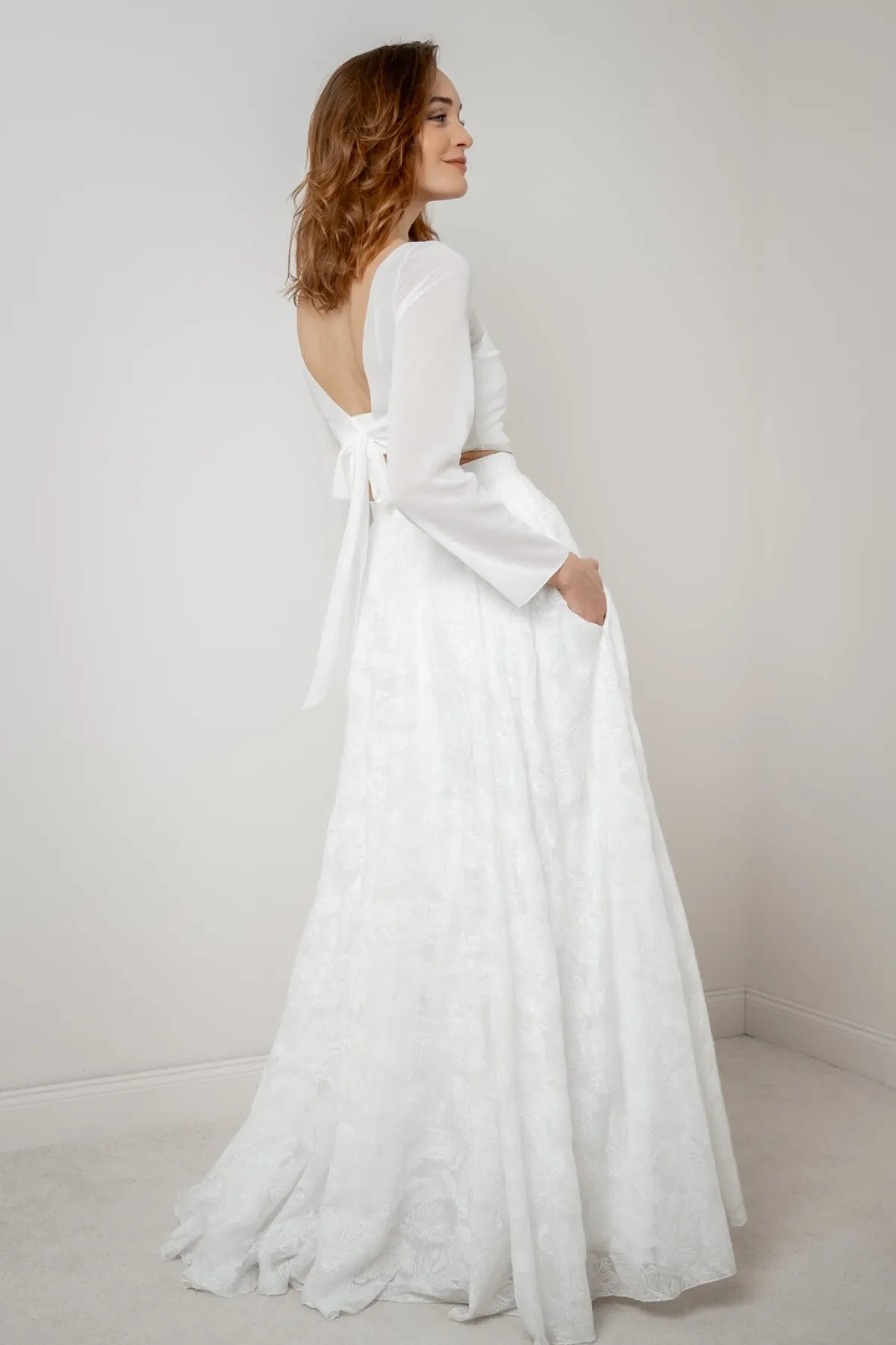 Chiffon-Braut Rock mit Muster – Gillianne<noni Outlet