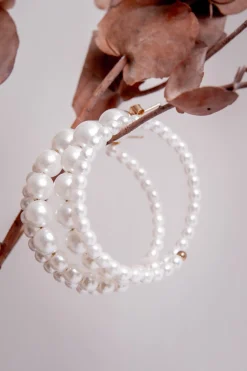 Creolen mit doppeltem Perlen-Hoop<design by Conception Outlet