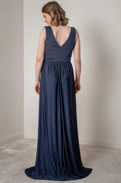 Dunkelblaues Brautjungfernkleid |<Eliza & Ethan Outlet