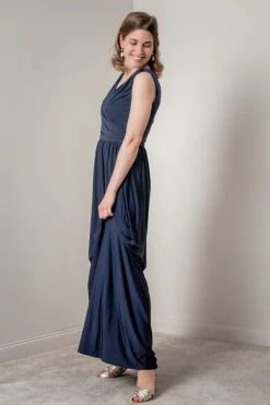 Dunkelblaues Brautjungfernkleid |<Eliza & Ethan Outlet