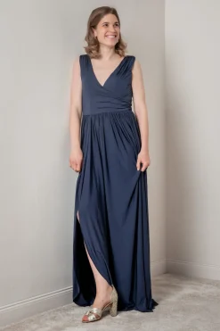 Dunkelblaues Brautjungfernkleid |<Eliza & Ethan Outlet