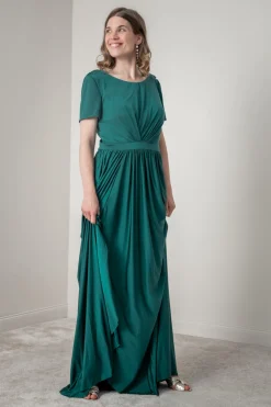 Dunkelgrünes Brautjungfernkleid |<Eliza & Ethan Discount