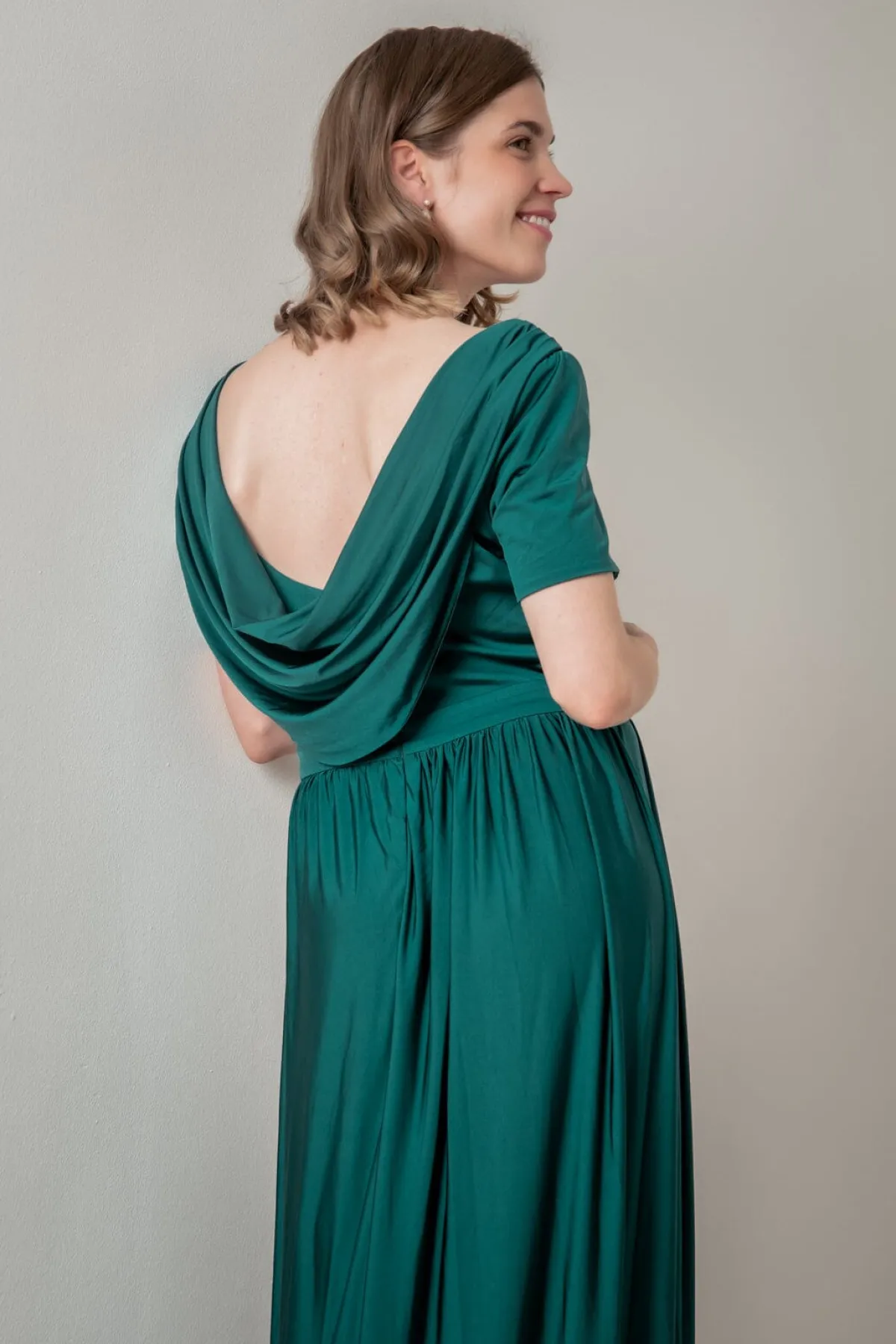 Dunkelgrünes Brautjungfernkleid |<Eliza & Ethan Discount
