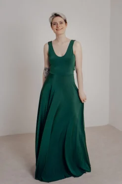 Dunkelgrünes Brautjungfernkleid – Reverse Gown Forest Green<twobirds Outlet