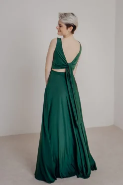 Dunkelgrünes Brautjungfernkleid – Reverse Gown Forest Green<twobirds Outlet