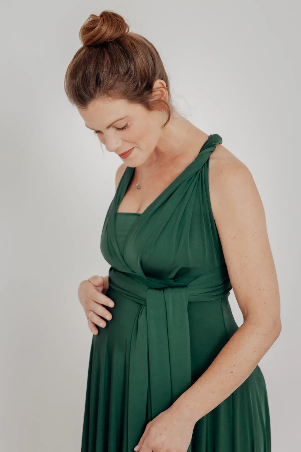Dunkelgrünes Unterziehtop – Long Jersey Bandeau Forest Green<twobirds Outlet