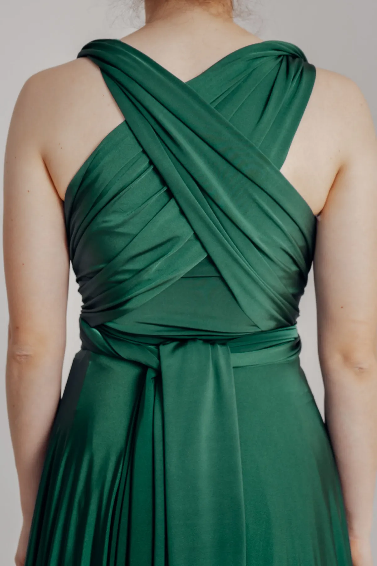 Dunkelgrünes Unterziehtop – Long Jersey Bandeau Forest Green<twobirds Outlet