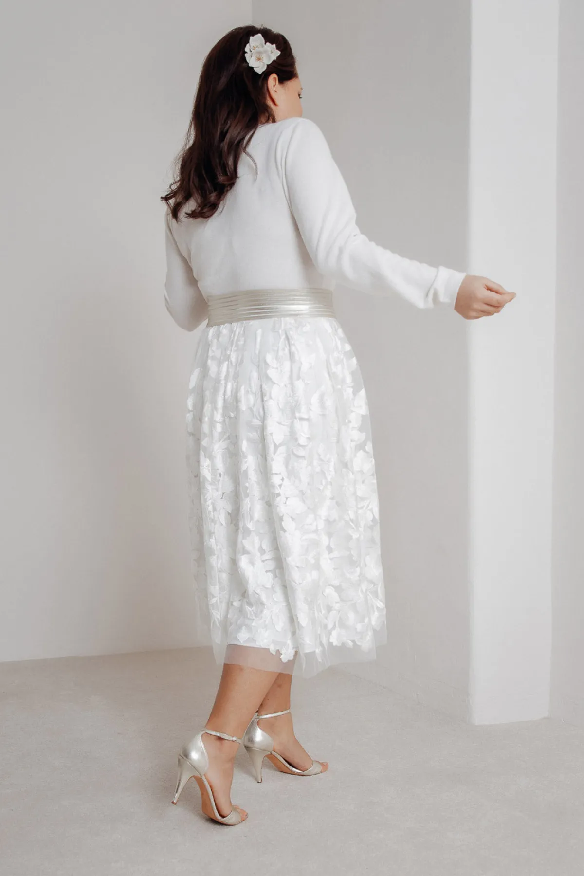 Elastischer Brautgürtel in Gold oder Silber – Mailenn Curvy<noni Discount