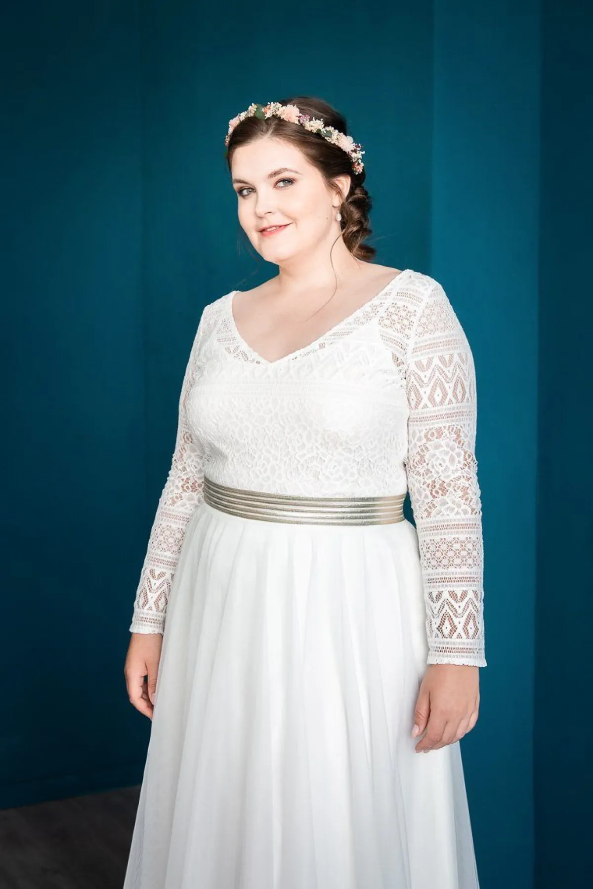 Elastischer Brautgürtel in Gold oder Silber – Mailenn Curvy<noni Discount