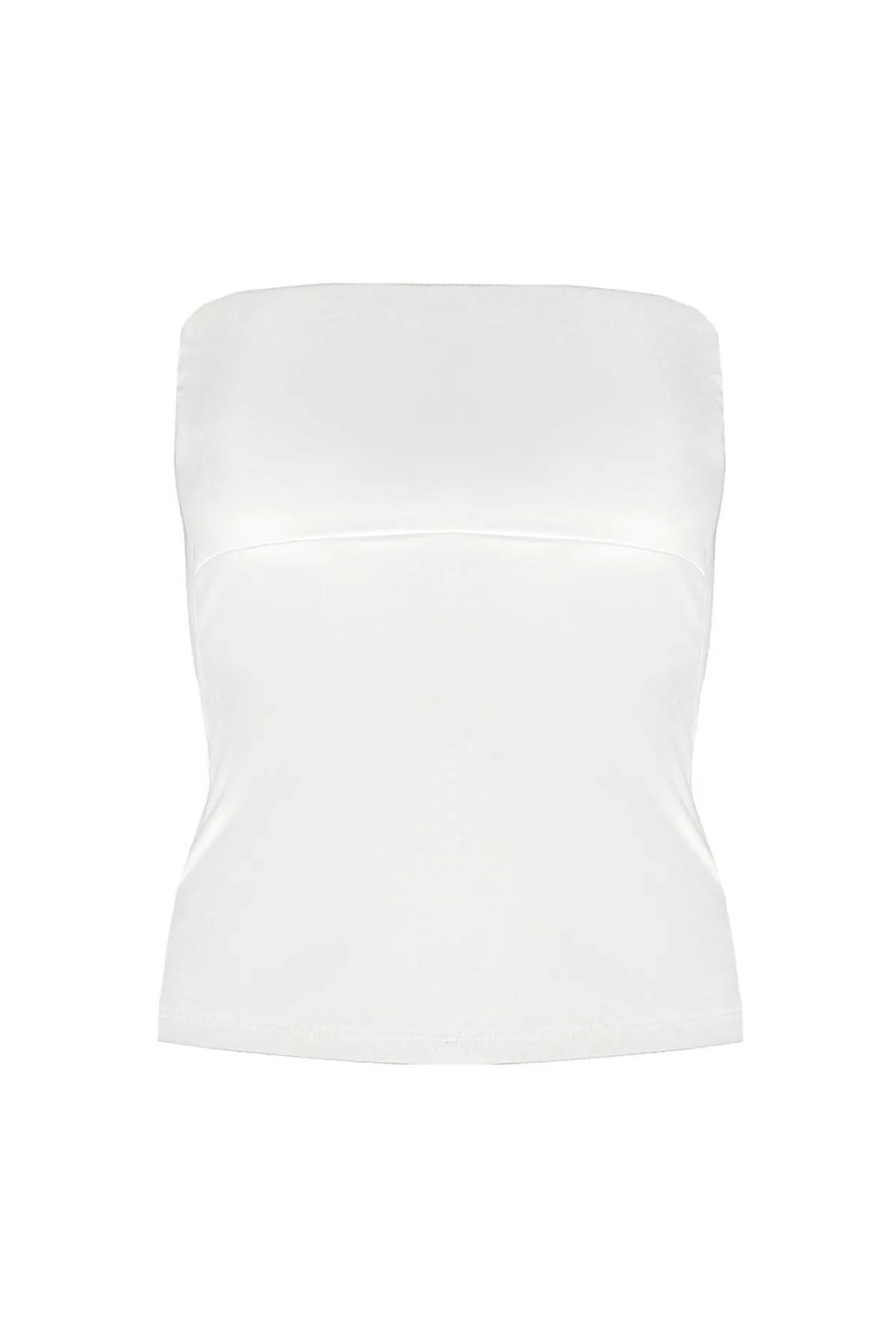 Elastisches Unterziehtop – Long Jersey Bandeau Ivory<twobirds